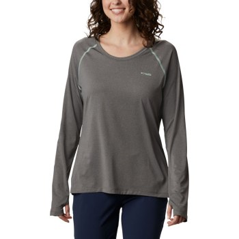 Dámské Mikiny Columbia PFG Tamiami Heather Knit Long Sleeve Šedé Mátově Zelená UHIAMO620